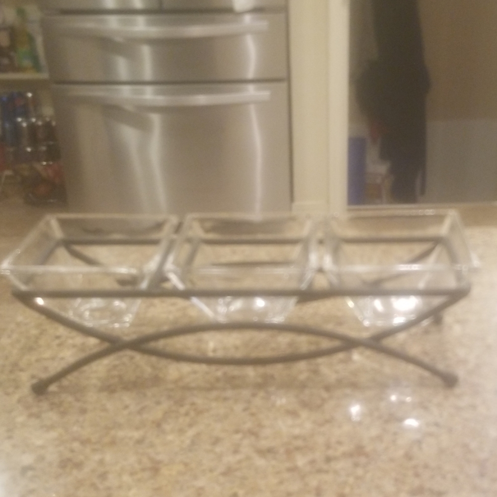 3 bowl condiment tray